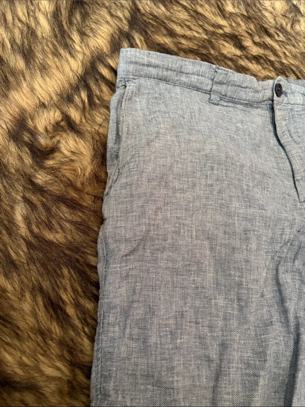 Banana Republic Light Gray Heathered Flat-Front Men's Shorts Size 33